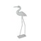 30 Inch Hand Carved Wood and Metal White Bird Statue Coastal Decor Sculpture